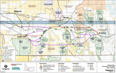 Proposed routes through Cassia County